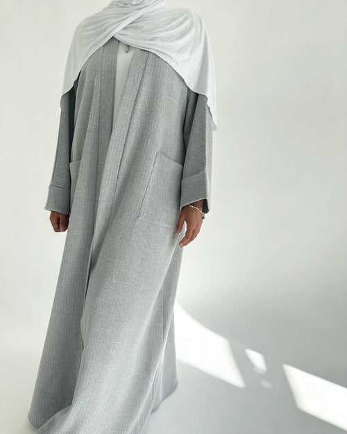 White Coco coat abayah