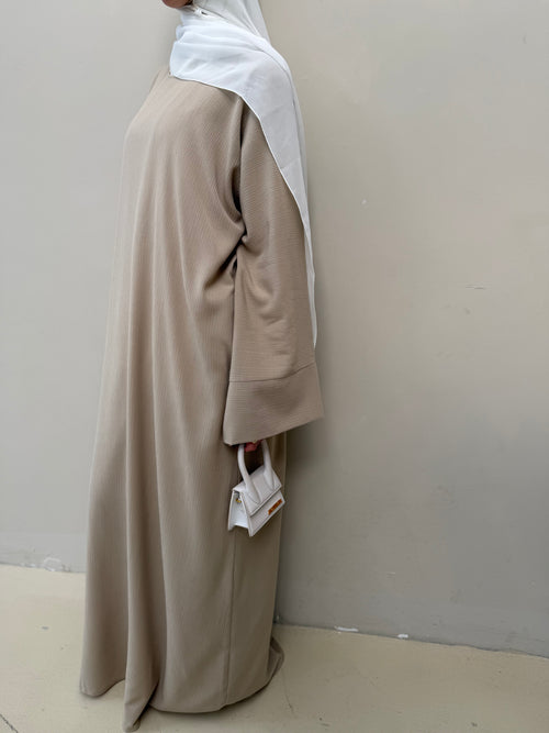 Beige Textured abayah
