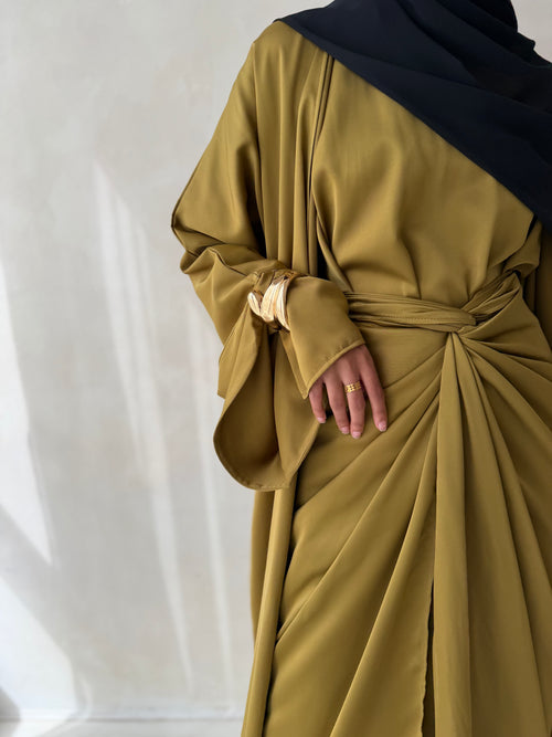 ZAHRA wrap 3-piece set: Olive