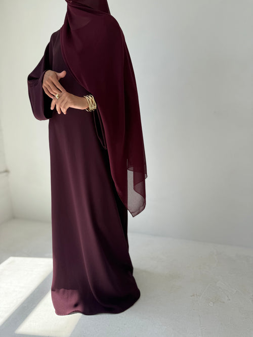 Large Chiffon hijaab: Rouge