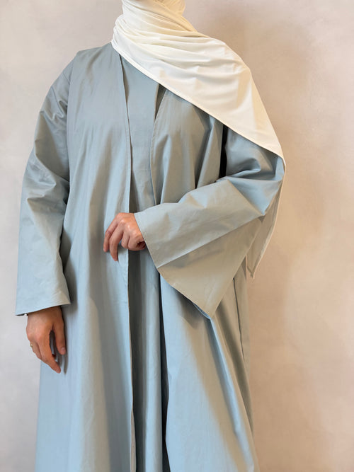 Blue-mist Cotton abayah set