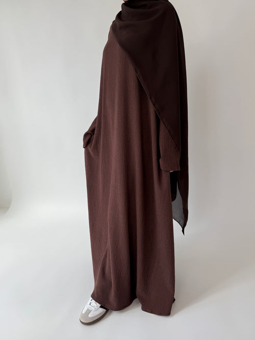Textured chocolate Dress