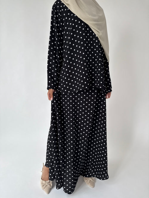 Polka dot skirt set