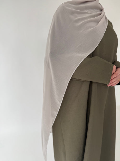Khaki narrow sleeve abayah