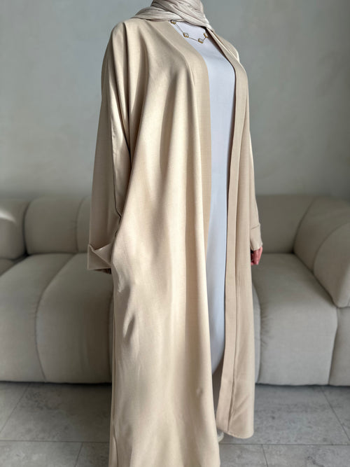 Beige open abayah