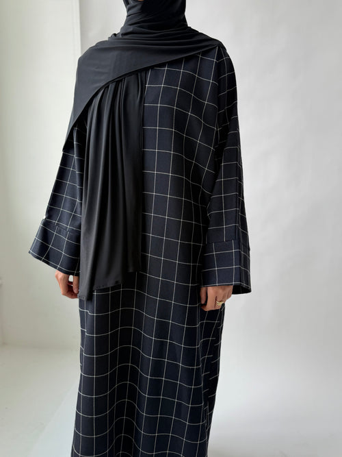 BLUE GRID ABAYAH 2.0