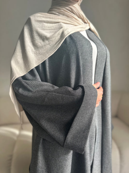 Autumn-grey coat abayah