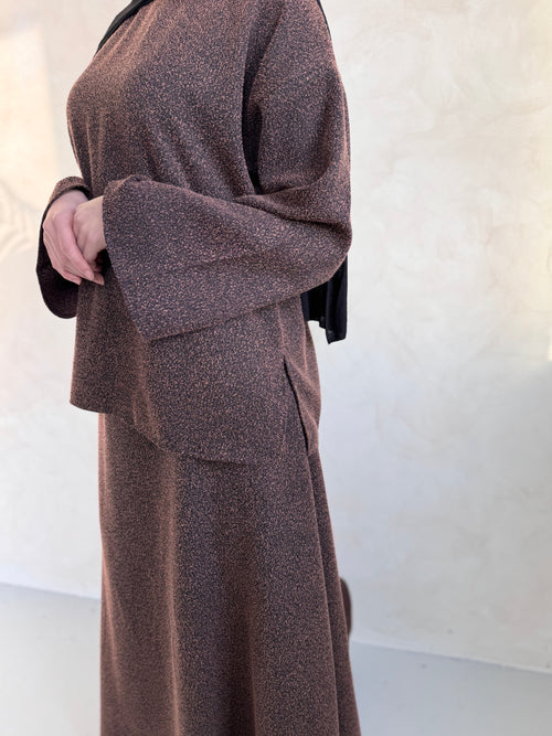 Brown Winter co-ord skirt set