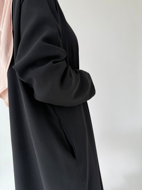 Black narrow sleeve abayah