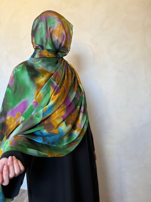 Printed Silk Hijaabs 1