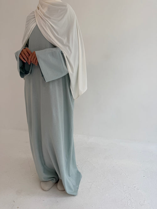 Blue Linen abayah
