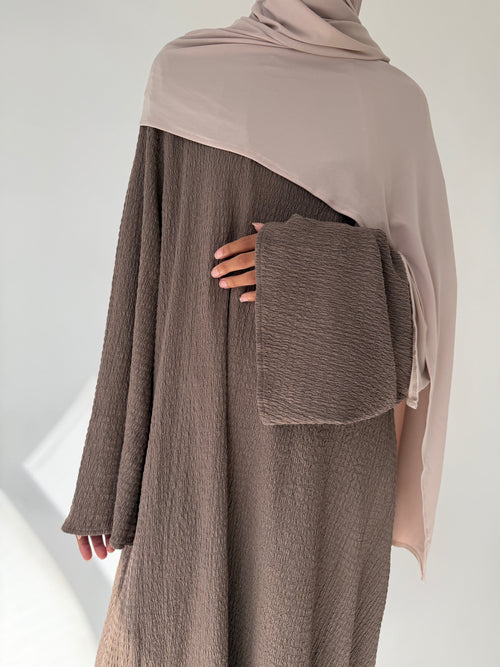Textured Mocha Dress