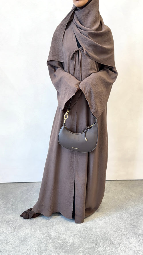 Mocha Bow abayah Set