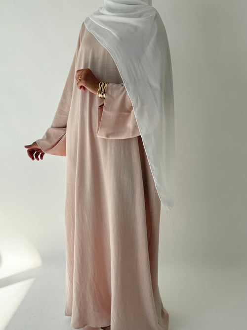 Blush Linen abayah