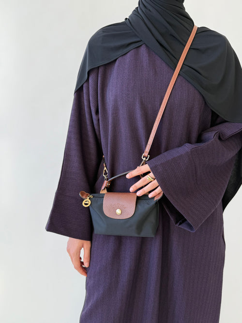 Plum Pinstripe abayah