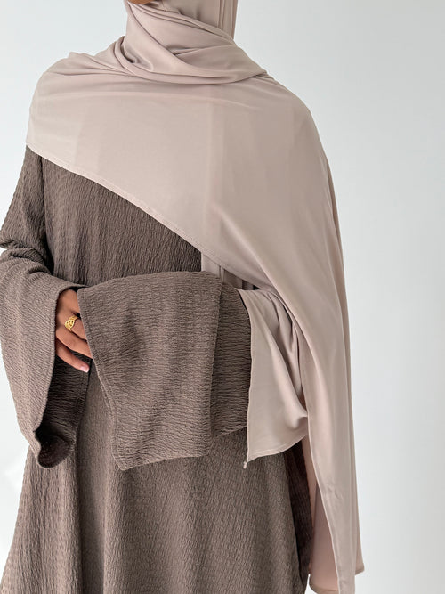 Textured Mocha Dress