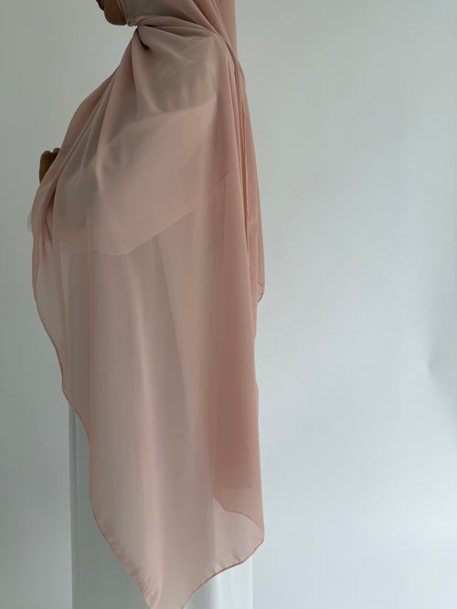 Large Chiffon hijaab: Blush