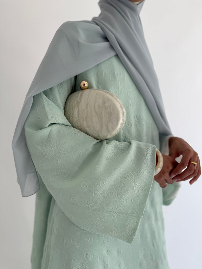 Large Chiffon hijaab: Egg blue