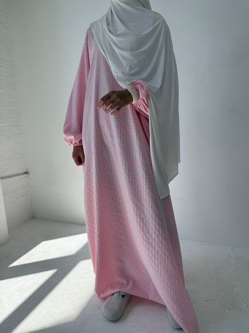 Pink checkered Dress
