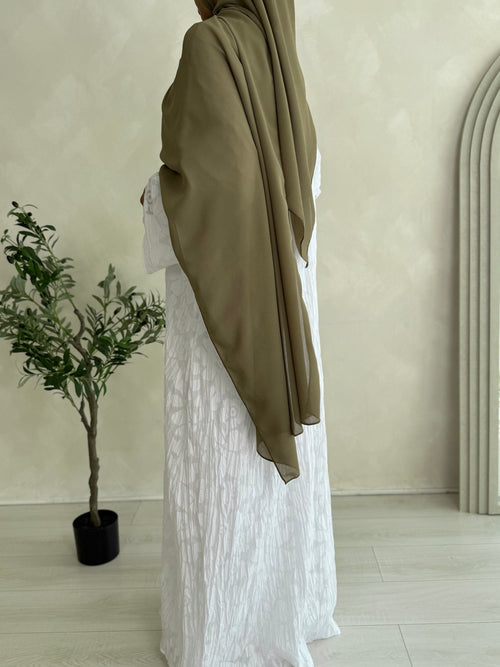 Large Chiffon hijaab: Olive