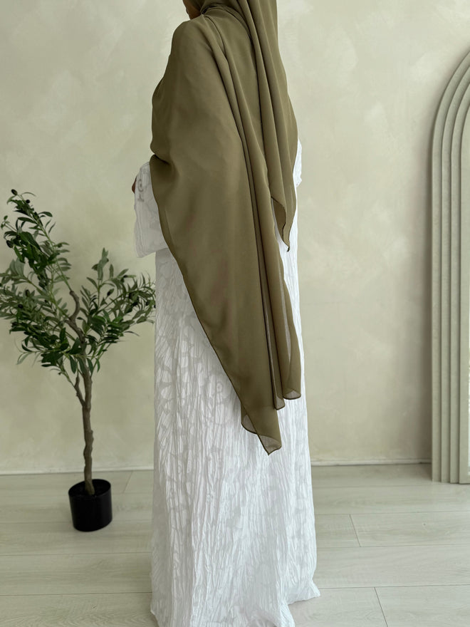 Large Chiffon hijaab: Olive
