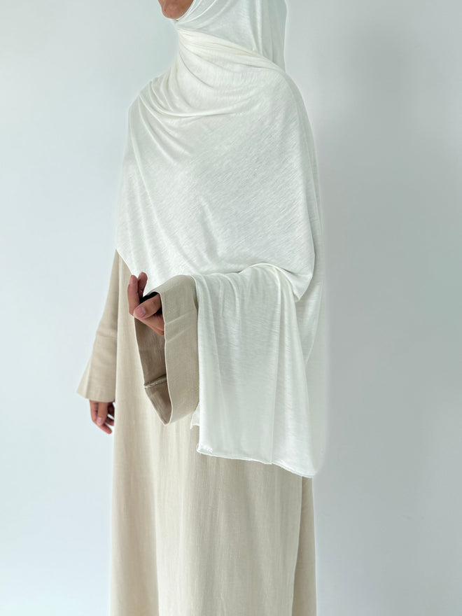 Ivory Jersey Hijaab