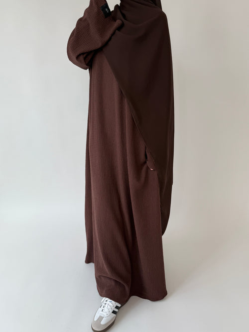 Textured chocolate Dress