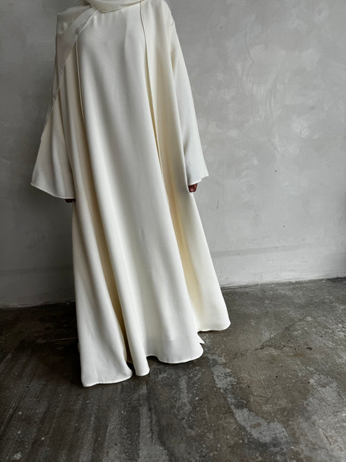 Soft Ivory abayah Set