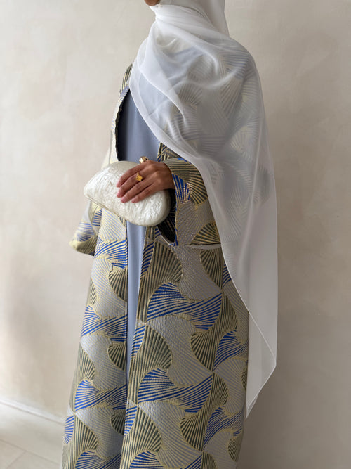Blue Jacquard 2-piece Set
