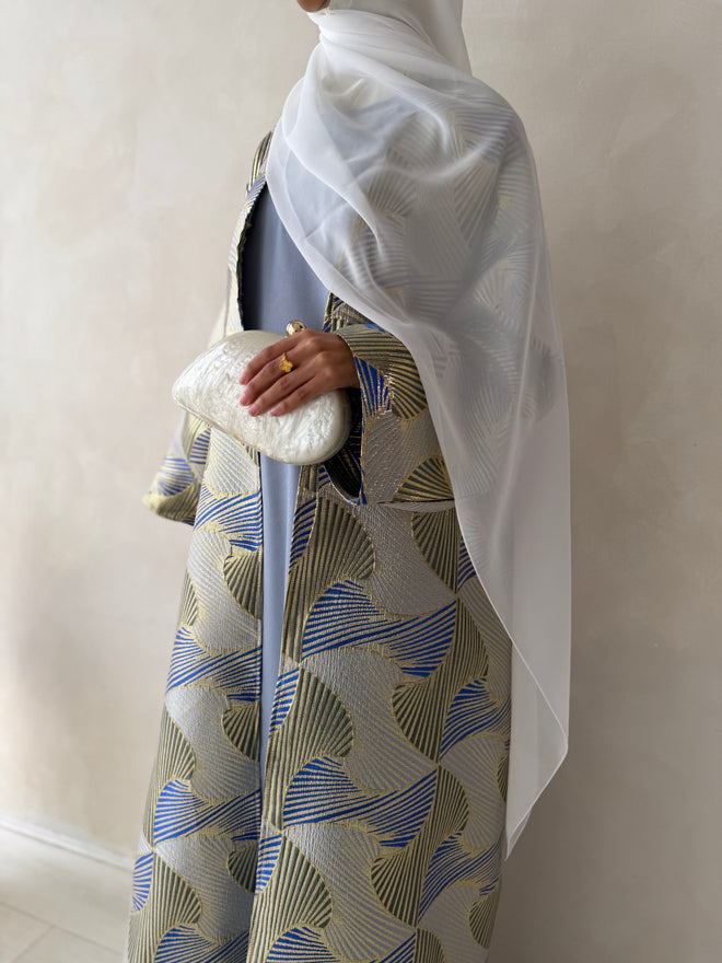 Blue Jacquard 2-piece Set