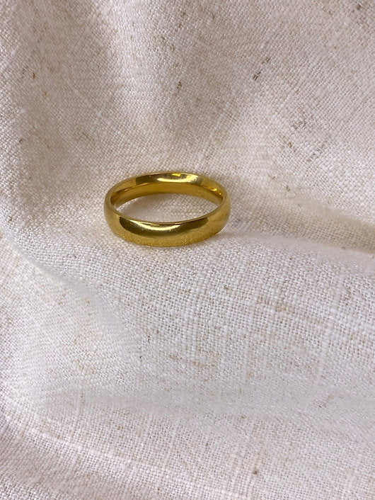4MM Minimalist Gold Band Ring