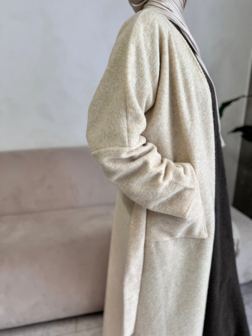 Beige Wool Coat abayah