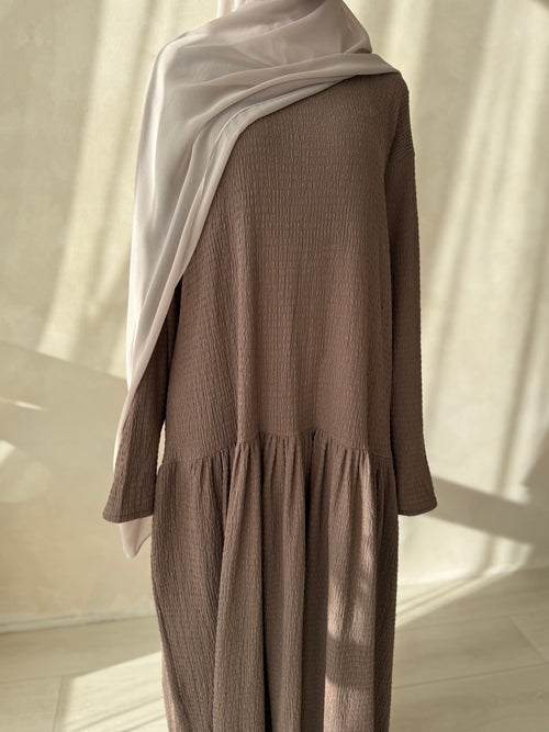 Truffle ruched hem dress