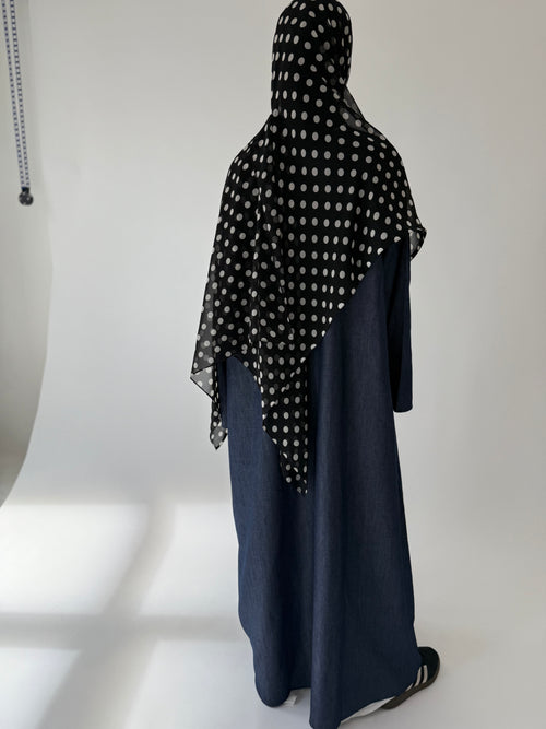 Polka dot chiffon hijaab