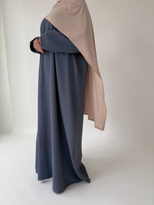 Steel Blue narrow sleeve abayah