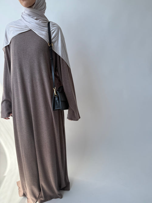 Mocha Ribbed Dress