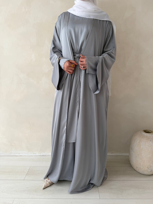 ZAHRA wrap 3-piece set: Sliver