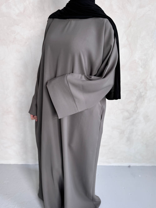 Mocha textured abayah