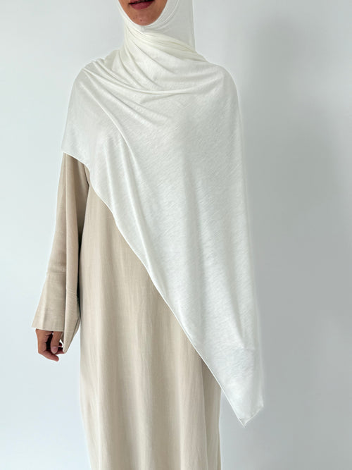 Ivory Jersey Hijaab