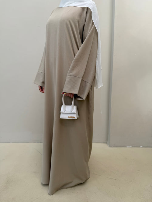 Beige Textured abayah