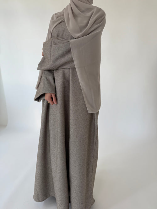 Large Chiffon hijaab: Mink