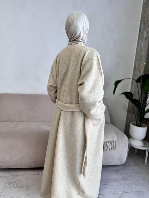 Beige Wool Coat abayah