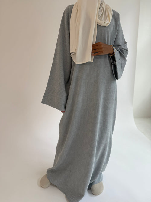 Textured grey abayah