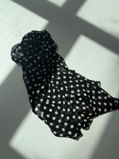Polka dot chiffon hijaab