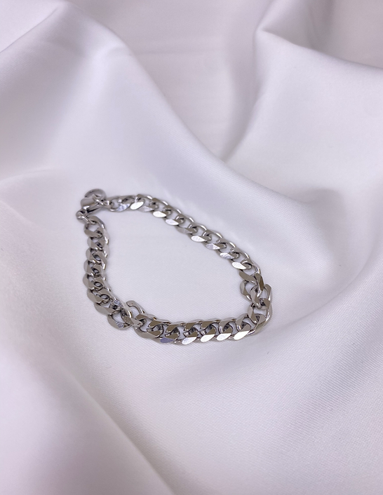 Silver Chunky Chain Link Bracelet