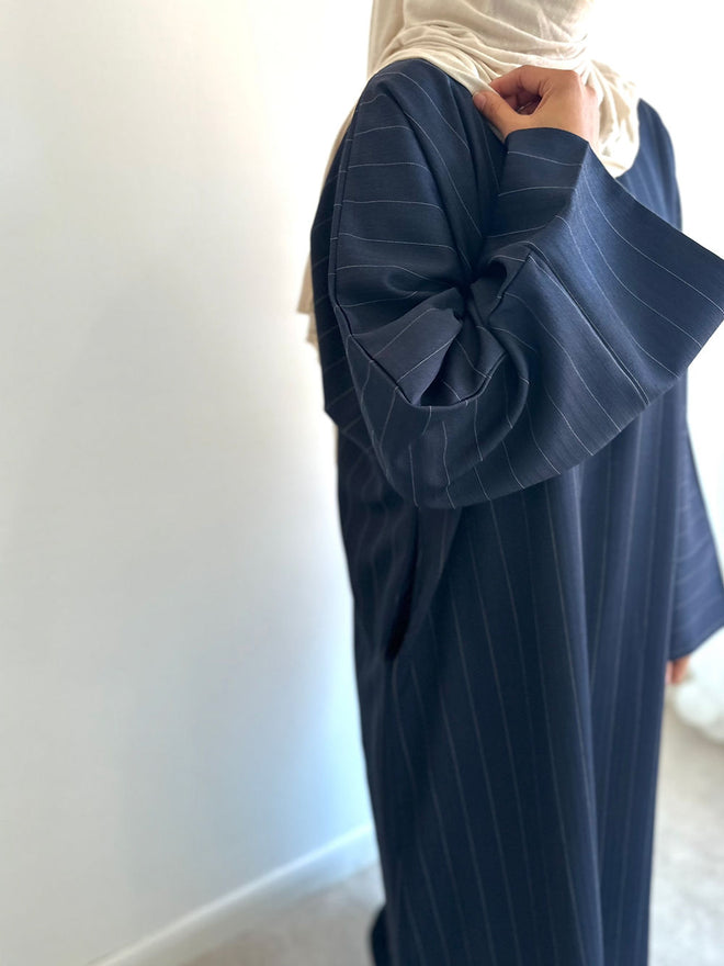 Navy Striped abayah