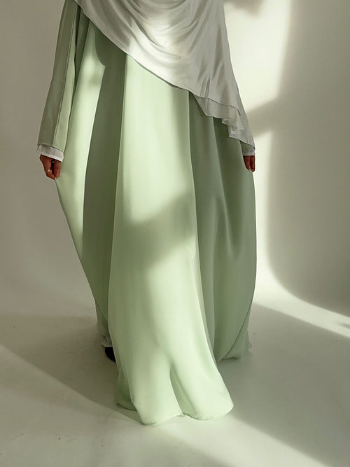 Mint green butterfly abayah