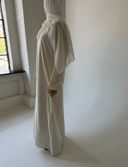 Ivory ripple abayah