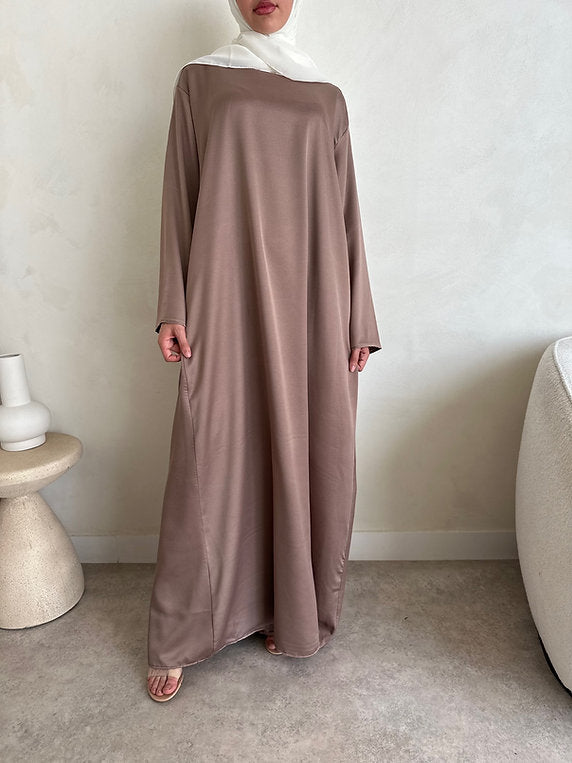 ZAHRA wrap dress: mocha