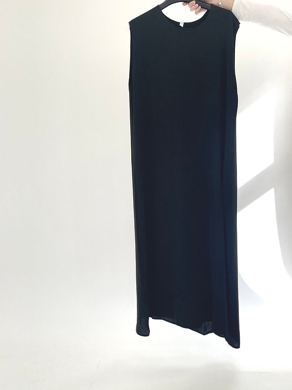 Black slip dress